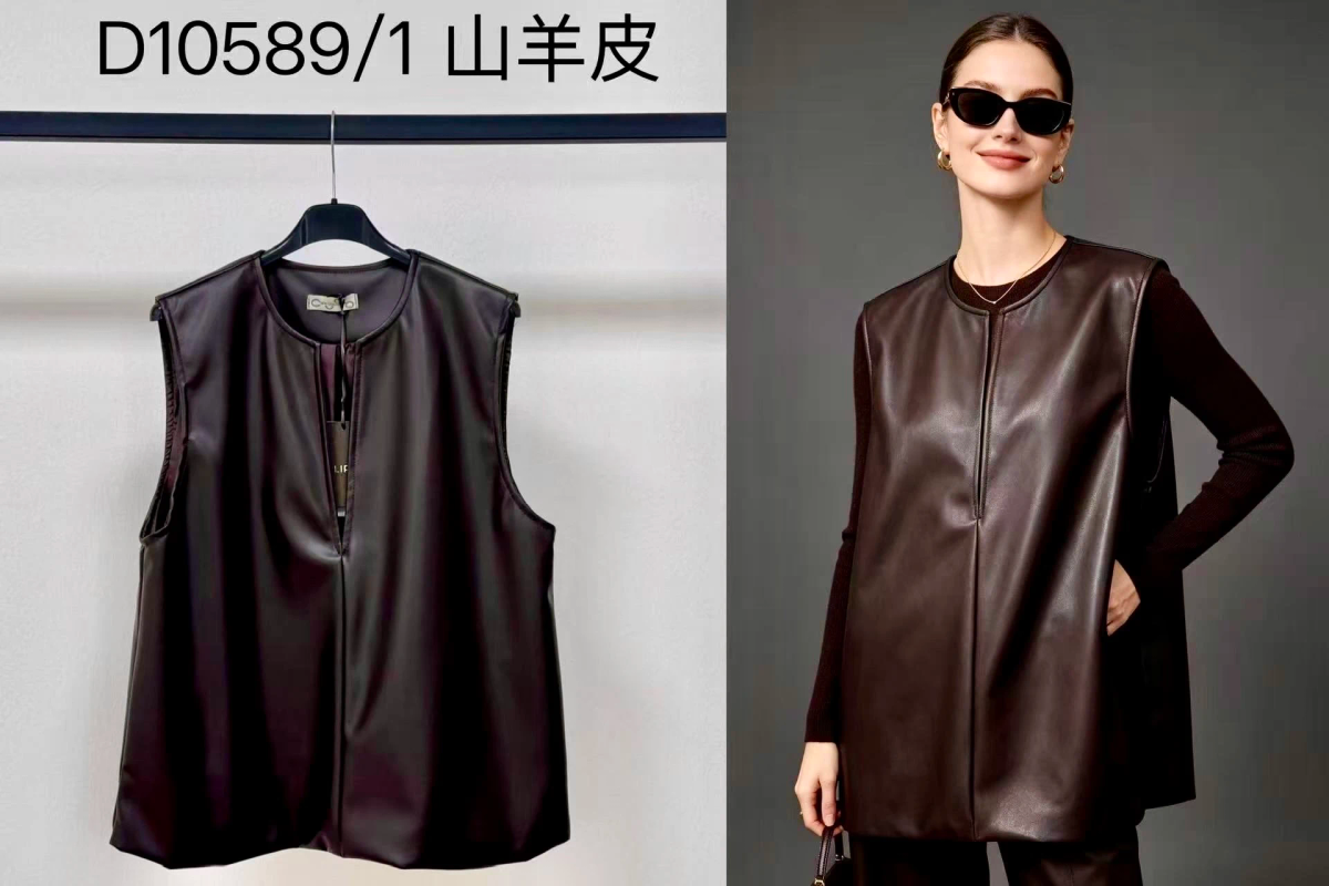 Gilet Similicuir – Sans Manches, Coupe Ample et Élégante 2
