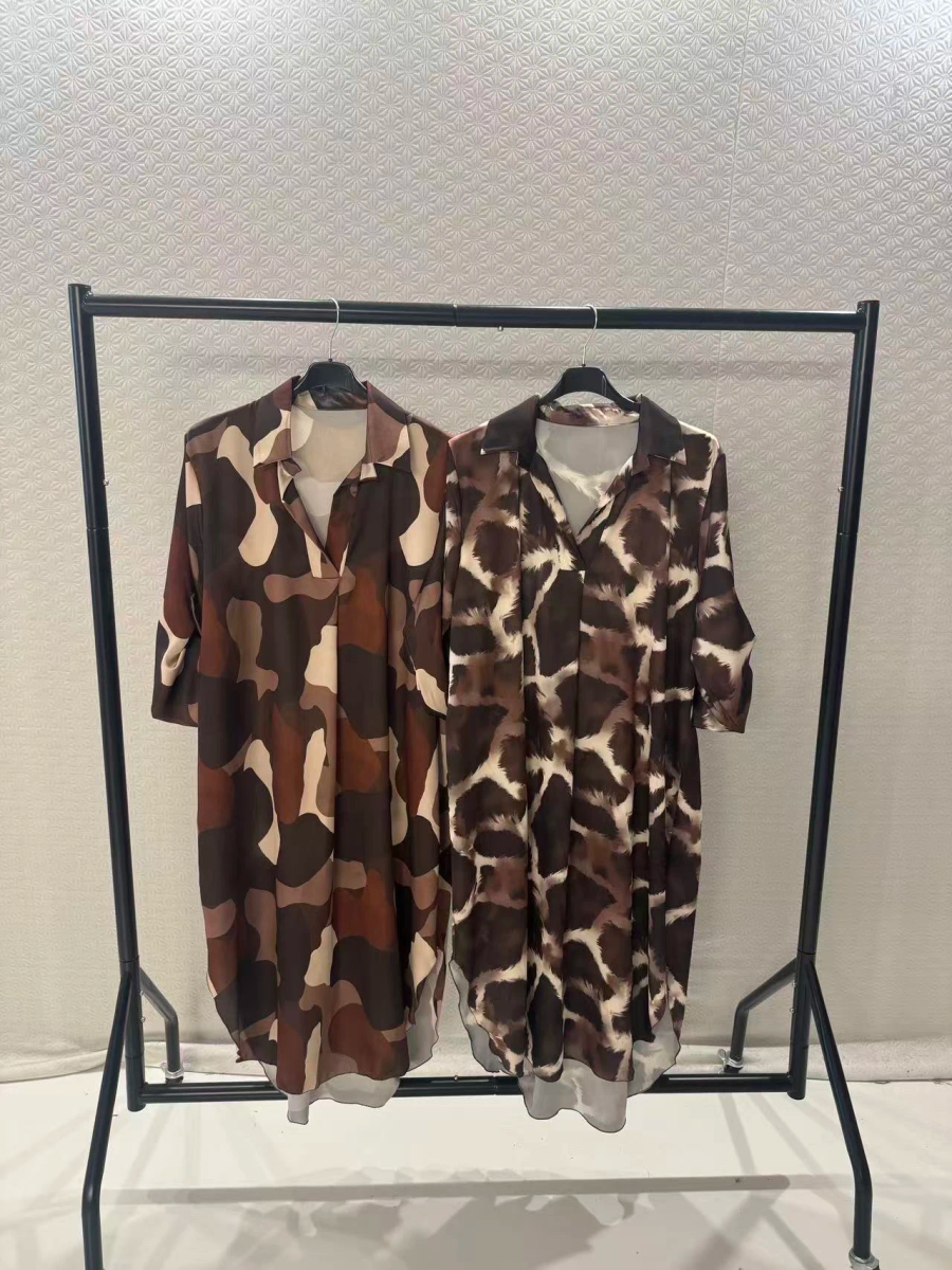 Robe chemise imprimée  – Coupe ample et fluide 2