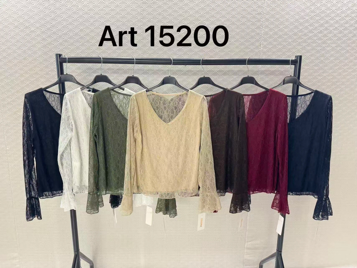 Blouse col V dentelle avec doublure 3