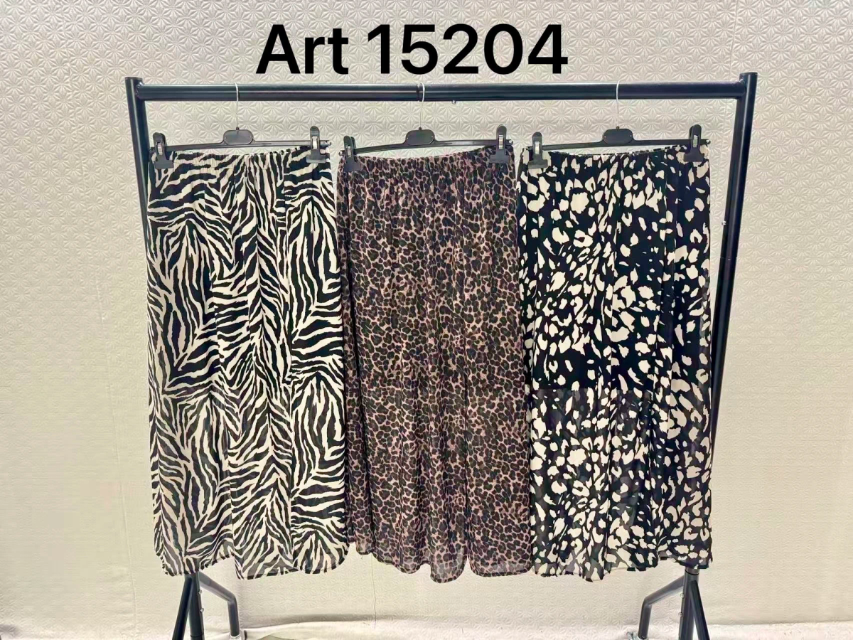 Jupe imprimé animal avec fente taille élastique 2