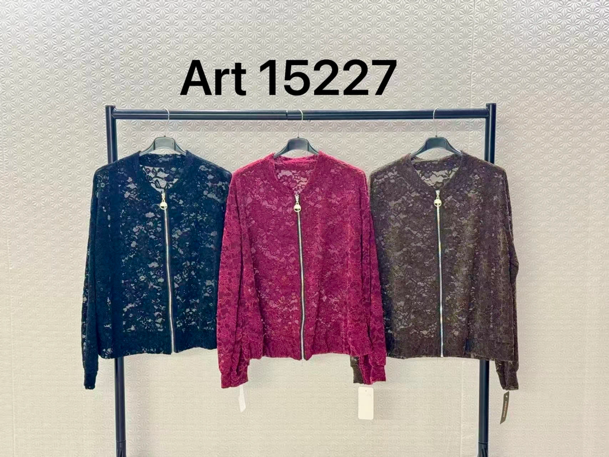 Veste bomber en dentelle zippée 2