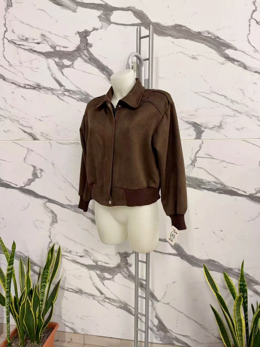 Veste bomber en suédine 3