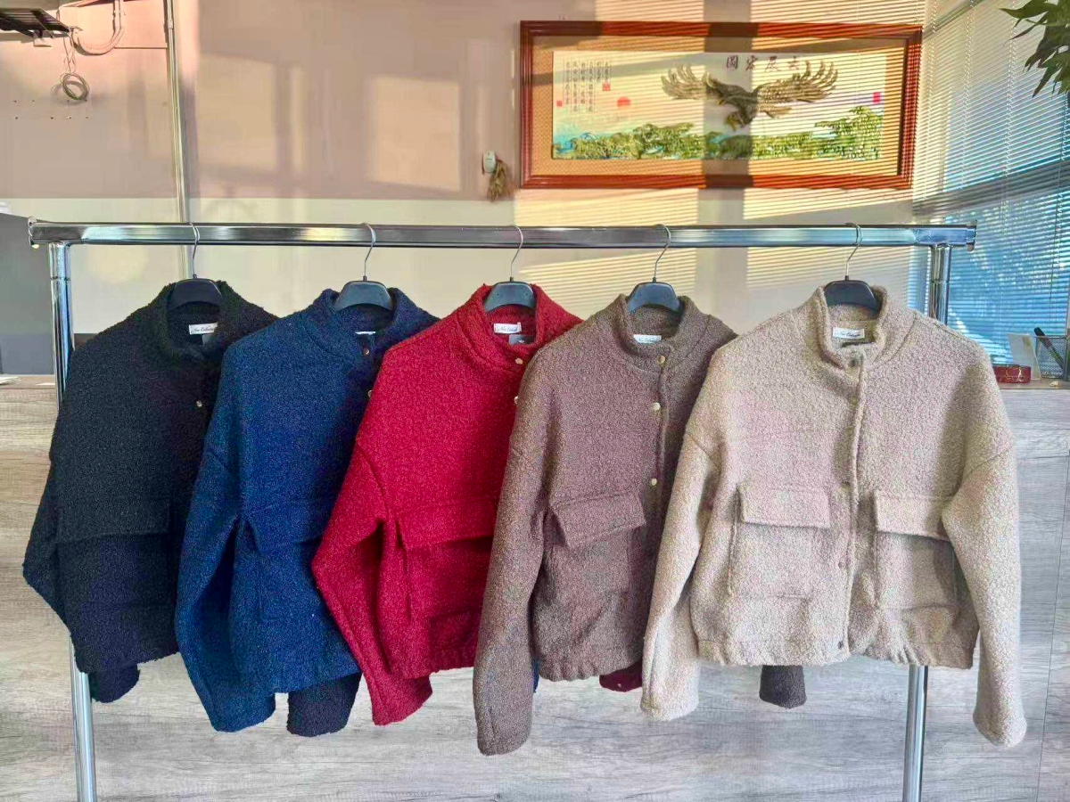 Veste Teddy bomber à boutons dorés et poches 2