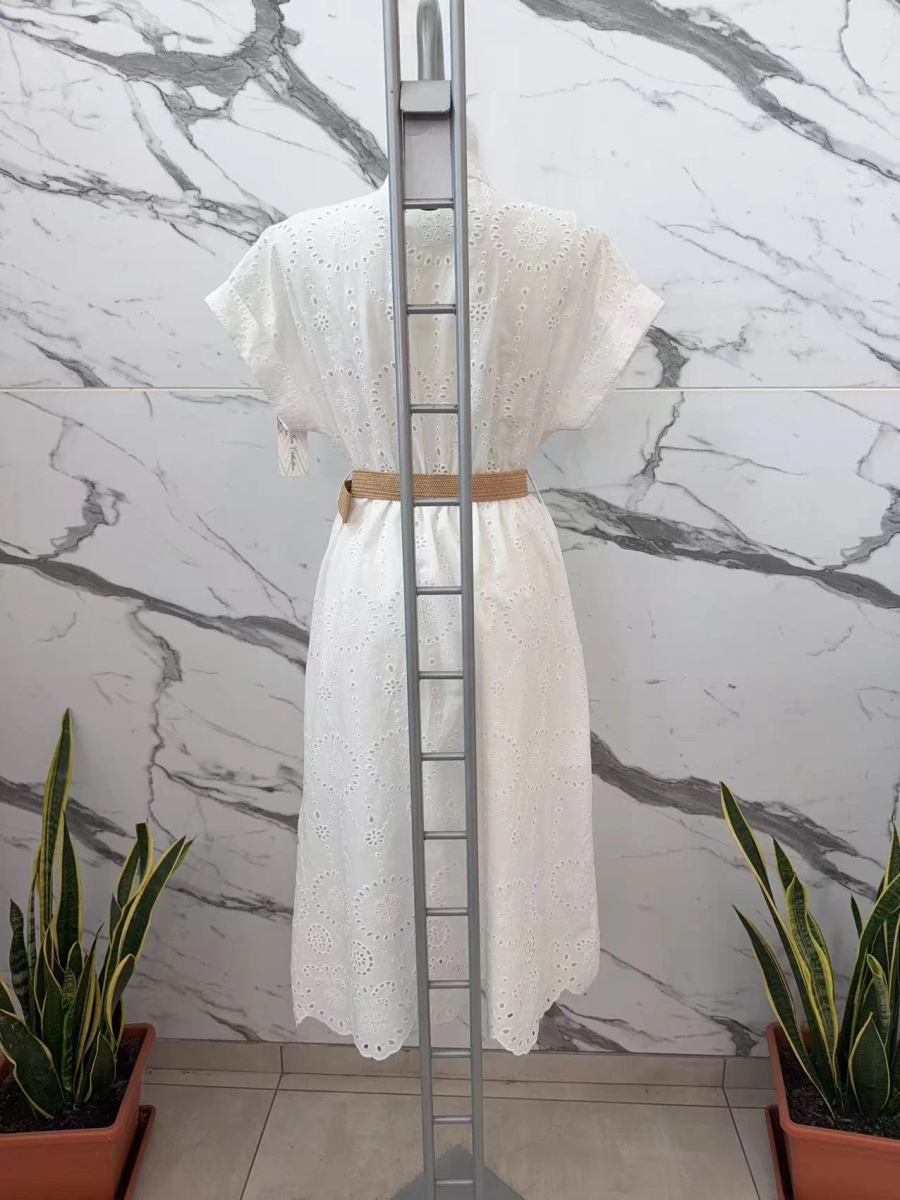 Robe chemise bohème motif broderie 4