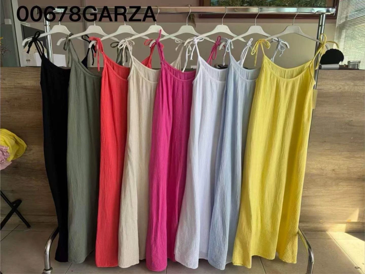 Robe gaze de coton à bretelles 2
