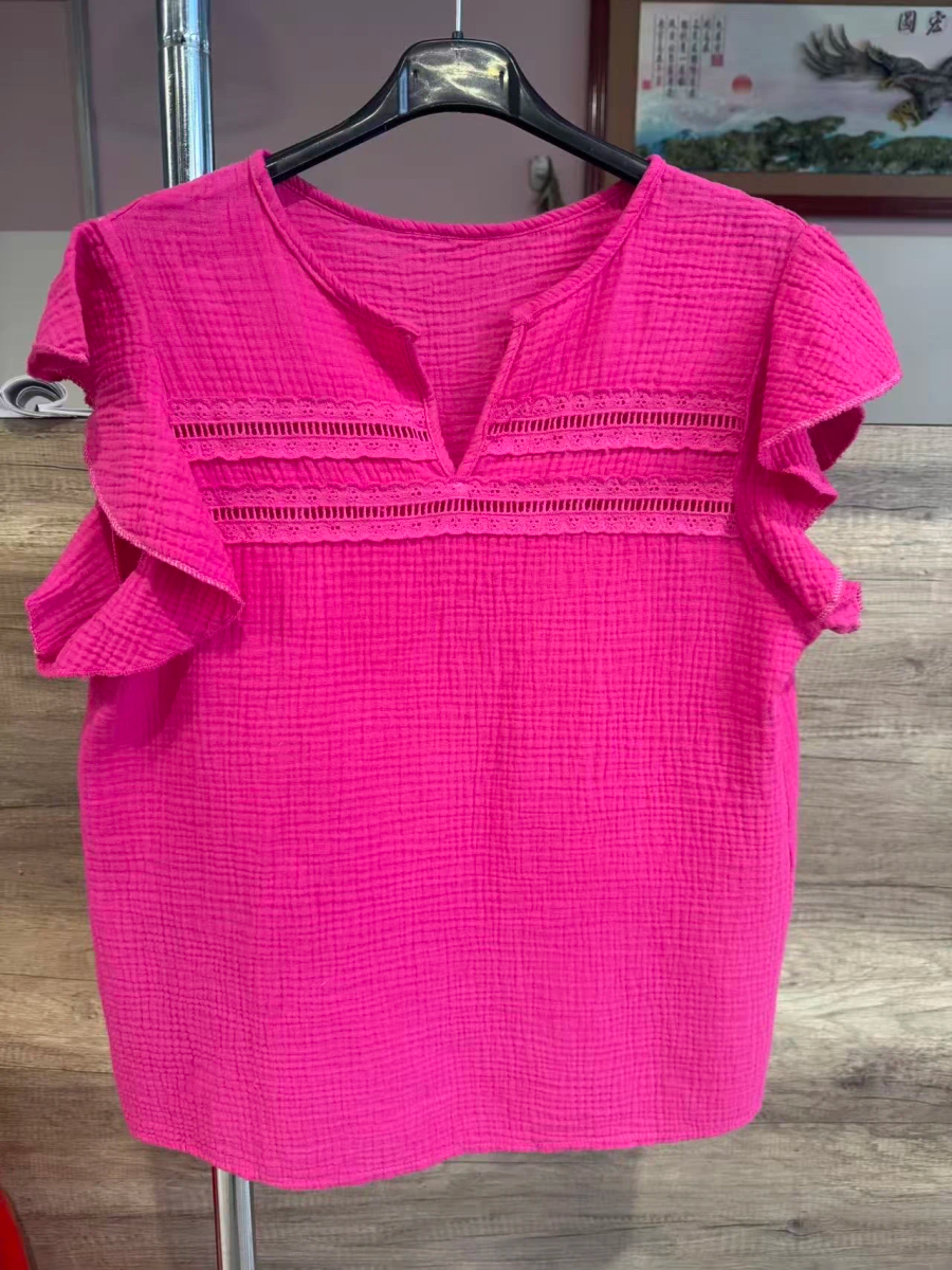 Bohemian top in cotton gauze 2