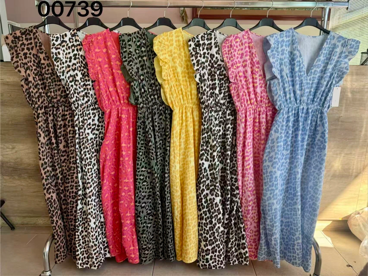 Long bohemian dress in cotton gauze 2