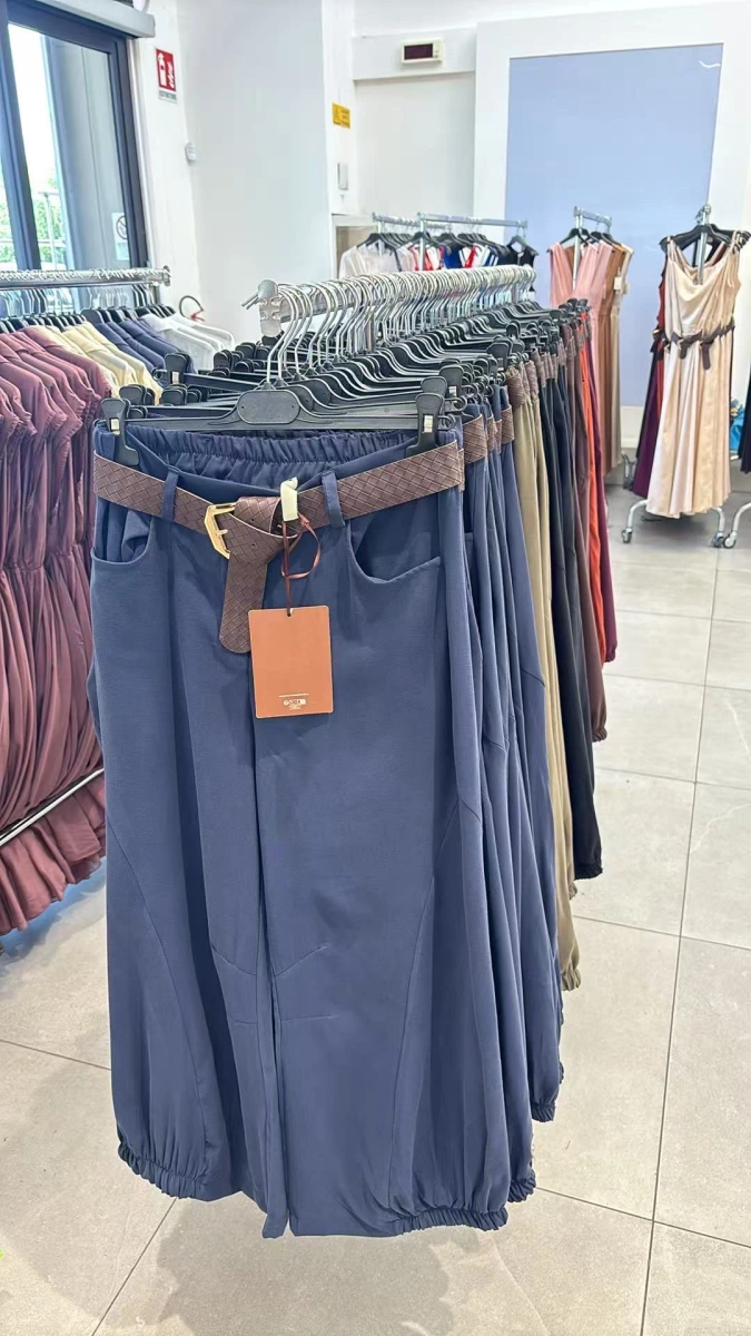 Pantalon Large ceinturé – Bas Élastiqué sur les Côtés 3
