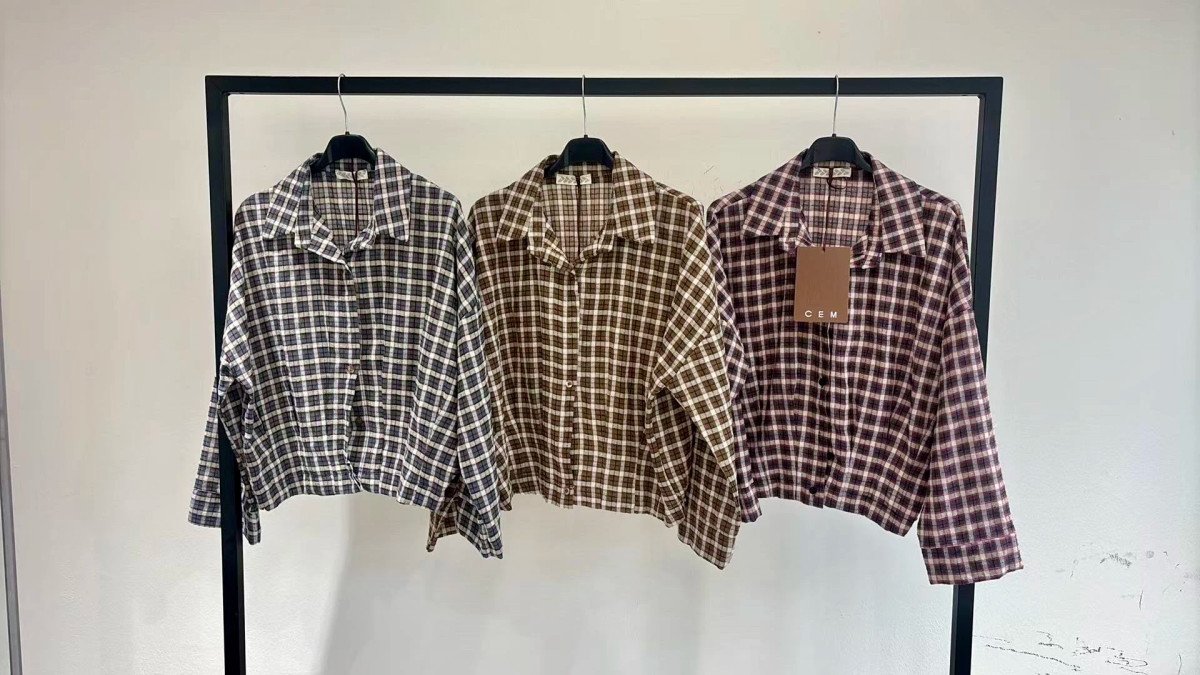Plaid shirt with a flannel effect 2