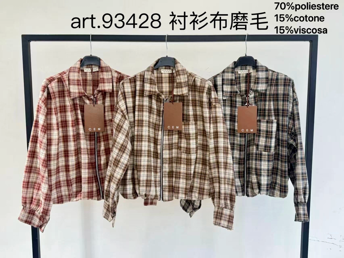 Plaid flannel-effect zip-up overshirt 2