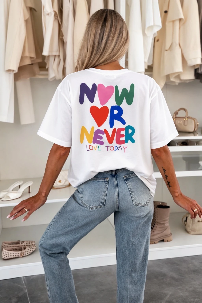 T shirt coton imprimé tendance