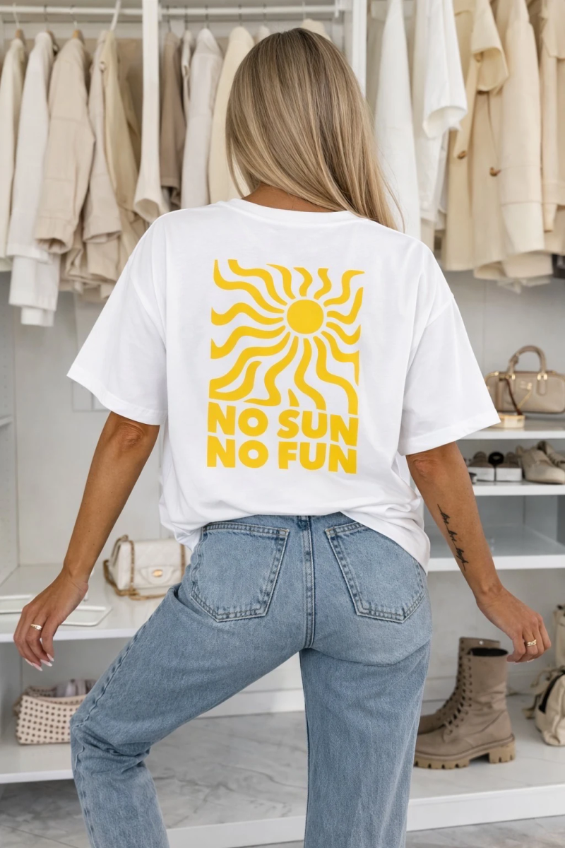 T shirt coton imprimé tendance